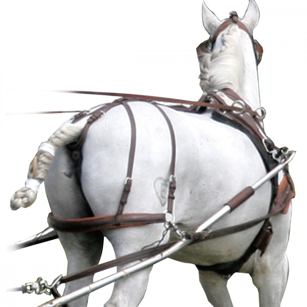 Harnais D'attelage Rapide En Cuir Mirza 1973 - Taille X Full, Couleur Noir/jaune, Neuf