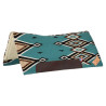 Tapis western Pool’s ergonomique contour laine - Turquoise / noir