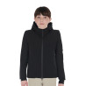 Veste enfant unisexe Equestro imperméable et coupe-vent en nylon - Noir