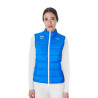 Veste sans manches femme Equestro x FISE coupe slim - Bleu de savoie
