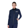 Veste sans manches femme Equestro zippé en mélange technique - Marine blazer