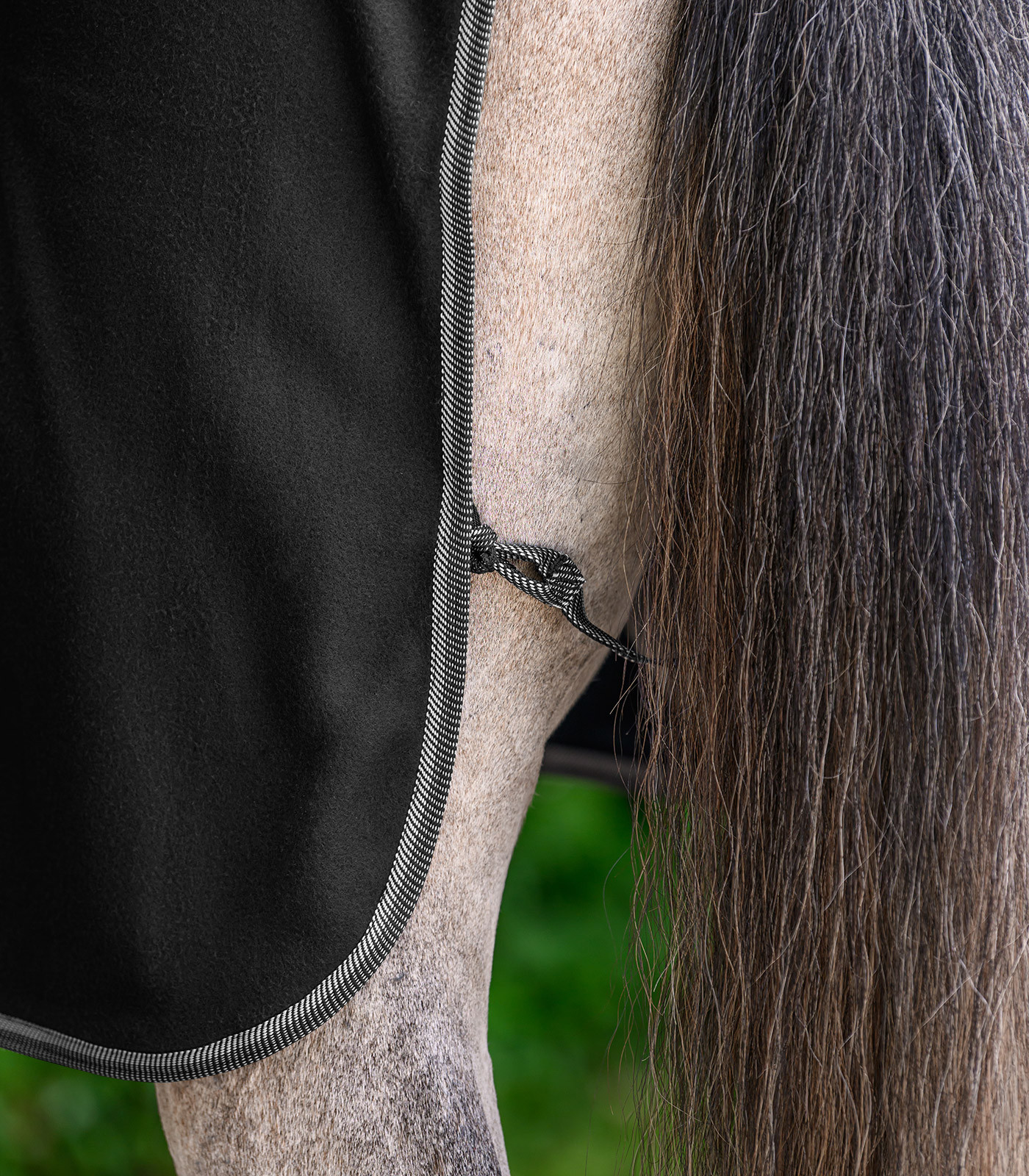 Couverture Economic polaire Waldhausen avec sangles croisées Noir Couverture Economic polaire Waldhausen avec sangles croisées Noir