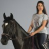 T-shirt femme MANAGUA Flags & Cup - Gris chiné