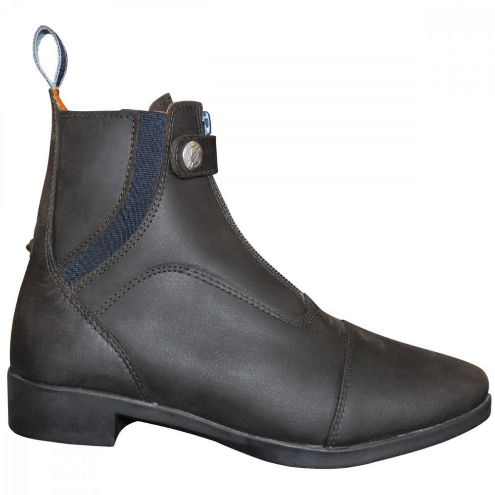 Bottines aspect daim à talons bleu marine femme | La Halle