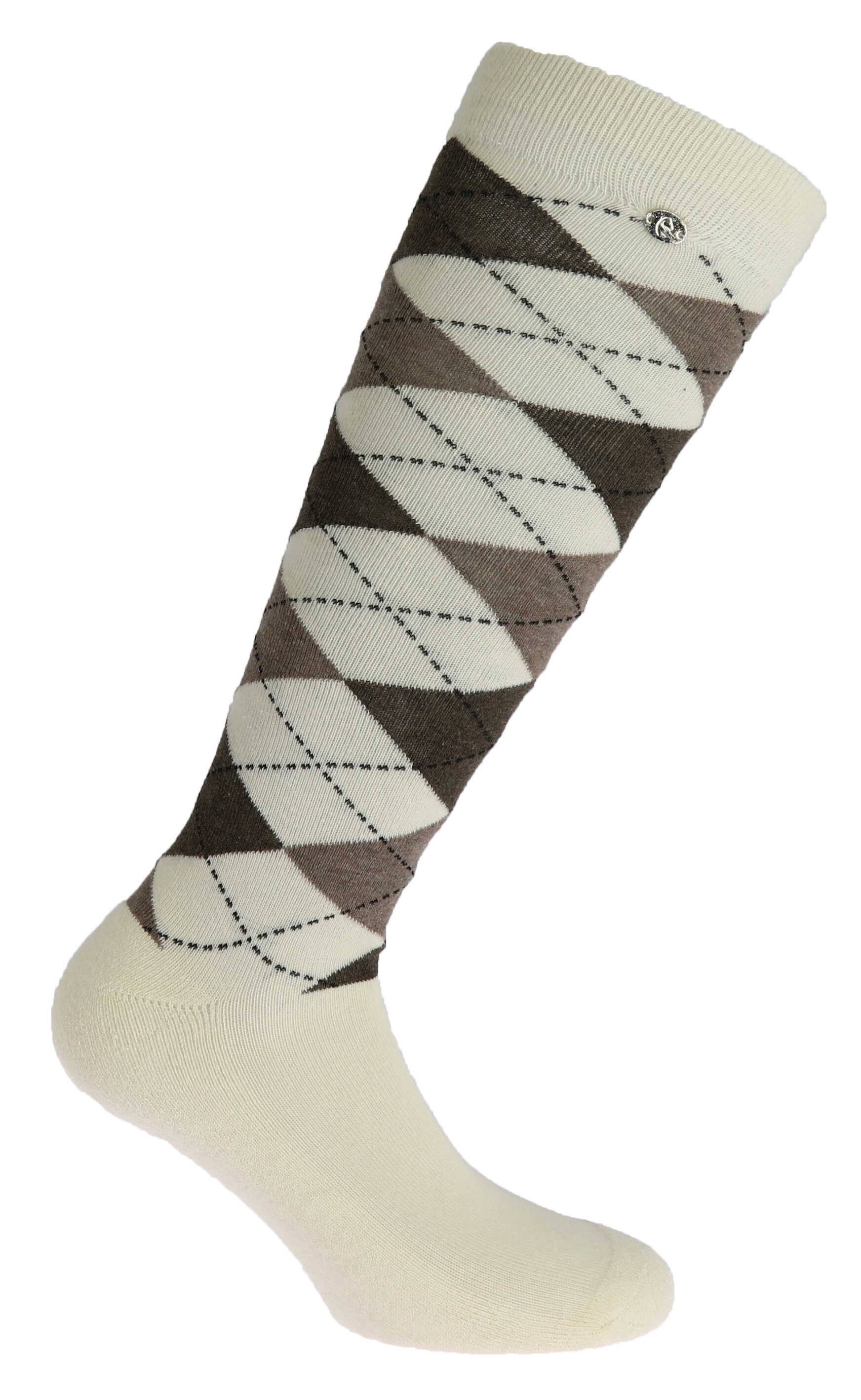 Chaussettes Equithème Argyle femme Beige / bleu ciel