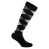 Chaussettes Equithème Argyle femme - Noir / écru