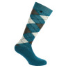 Chaussettes Equithème Argyle femme - Saphir / écru