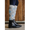Chaussettes Equithème Argyle femme - Gris clair / bleu ciel