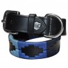 Collier chien Flags & Cup CHUKKA - Noir / marine / ciel