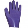 Gant de pansage caoutchouc double grip Kris - Violet