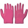 Gant de pansage caoutchouc Kris - Rose