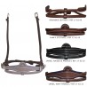 Montants de muserolle Flags & Cup ajustable - Marron