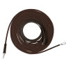 Longues rênes Riding World cuir / corde - Havane