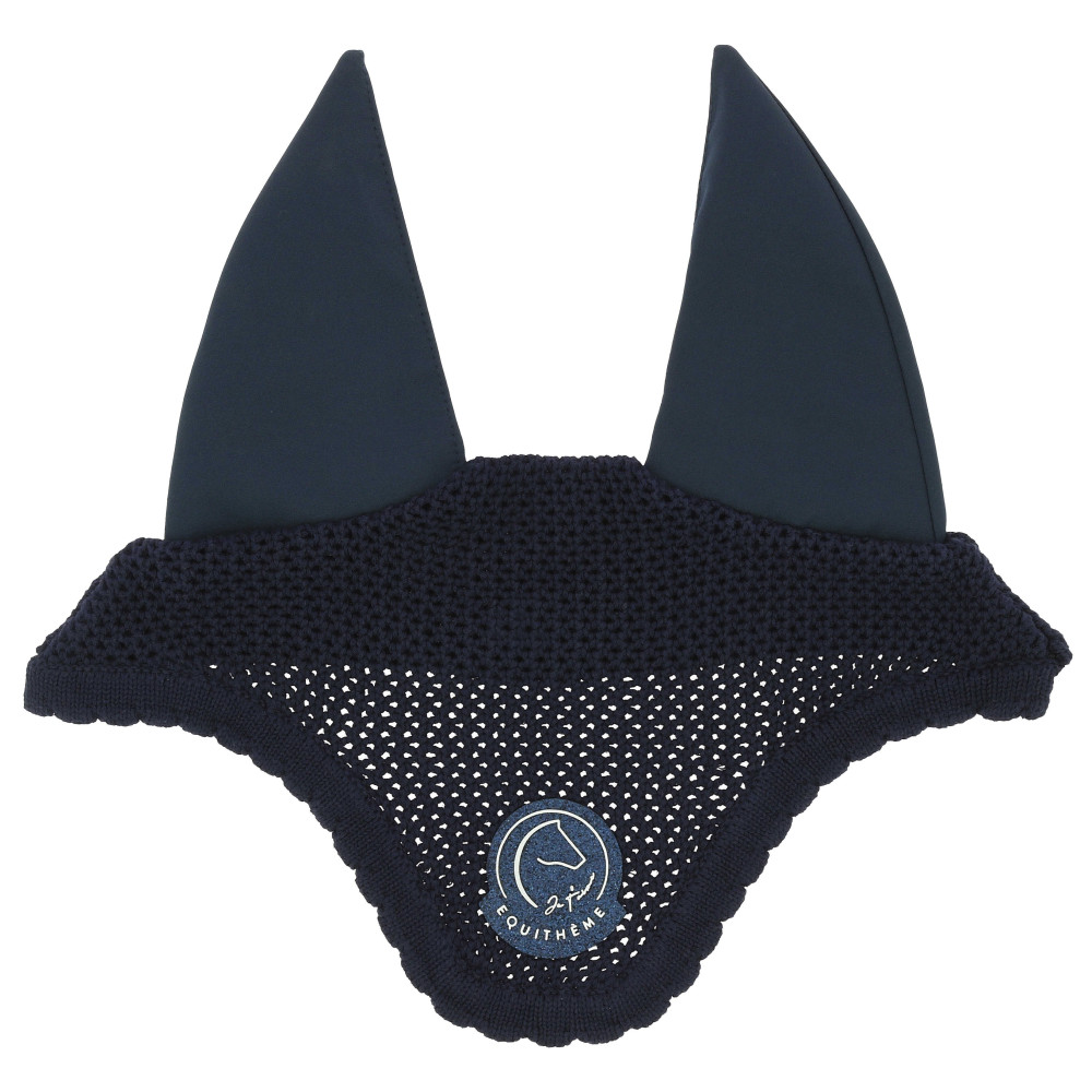 Bonnet anti-mouches oreilles néoprène Equithème noir