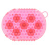 Gant double face étrille et massage - Rose