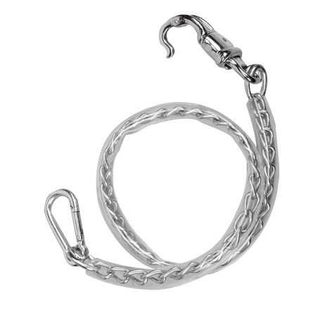 Longe chaîne gainée de plastique transparent