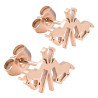 Boucles d'oreilles logo HV Polo Lotta femme - Rose gold