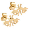 Boucles d'oreilles logo HV Polo Lotta femme - Gold