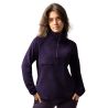 Pull en polaire anorak femme Horze Frieda - Morelle noire