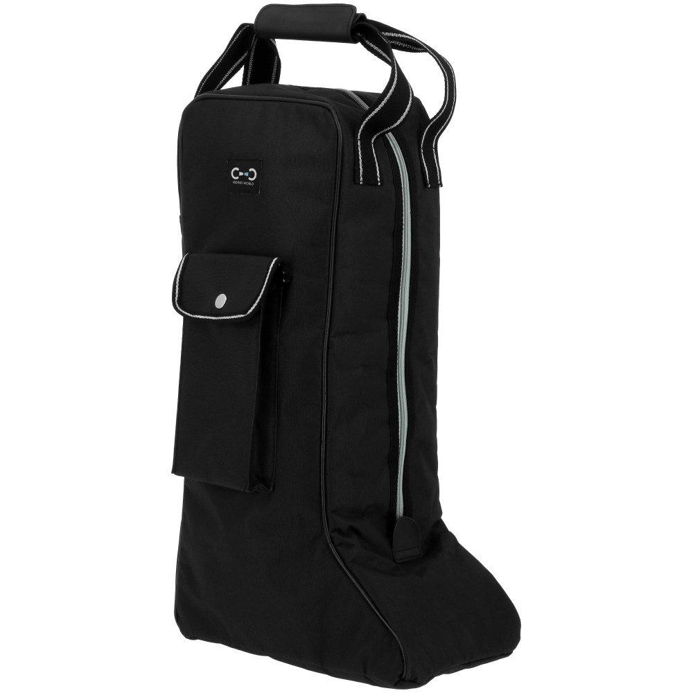 Long Sac à Bottes D'équitation – Noir Et Rouge – Protection Pour Bottes