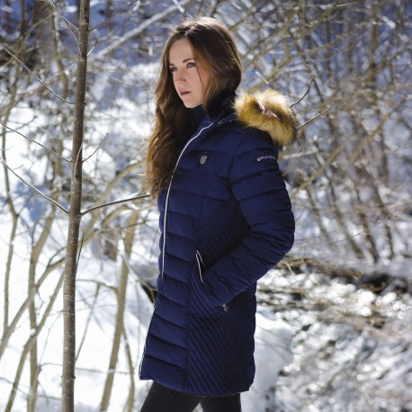 ladies navy down coat