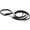 Collier et laisse pour chien Equithème Max - Noir