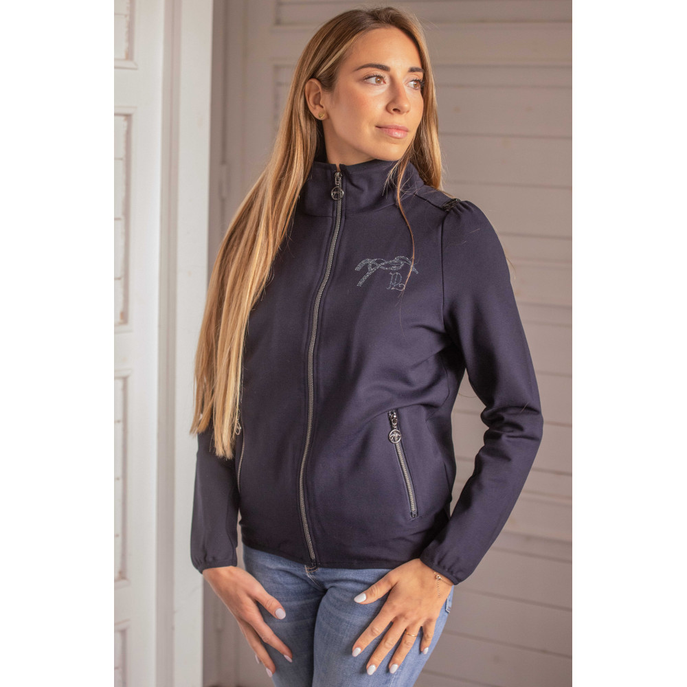 Veste équitation de compétition fille QHP Juliet - blue - 14 ans