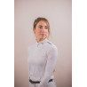 Polo de concours Pénélope Séville Mesh manches longues - Blanc