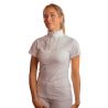 Polo de Concours Pénélope Florence Mesh manches courtes femme - Blanc