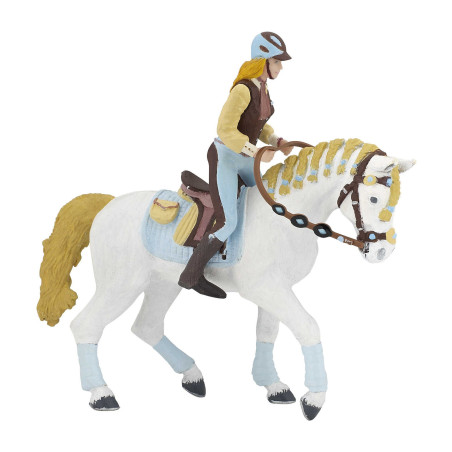 Figurine Cavalière adulte Fashion bleue Papo