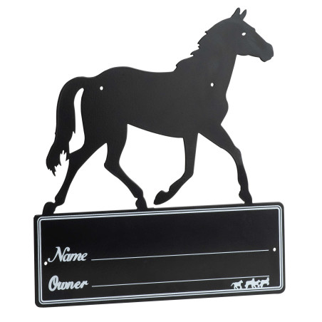 Plaque de box Silhouette de cheval