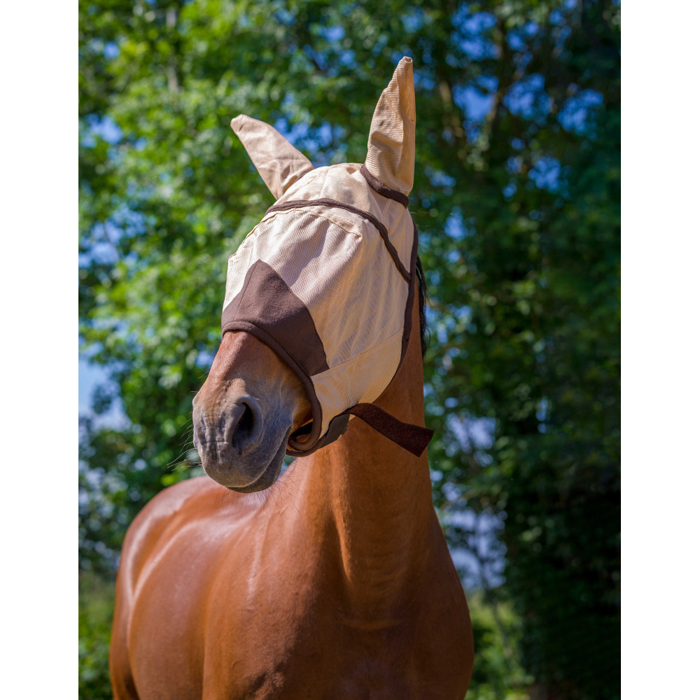 Masque anti-mouches Kerbl avec protection des oreilles et cordon nasal