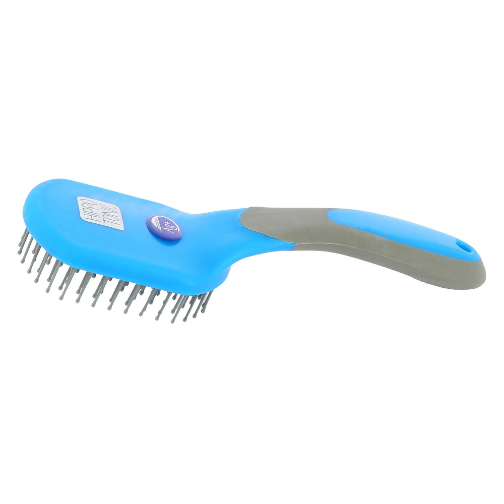 Brosse à Crinière Et Queue Cheval – Brosse Démêlante Professionnelle Poils Souples, Manche Ergonomique Avec Crochet, Toilettage Équin Facile