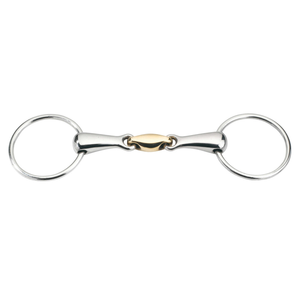 AK Mors D'équitation à Anneau Lâche, Losange Double Brisure Courbé – Blue/Silver, 6 Pouces