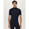 Polo d'entrainement Rialto Tommy Hilfiger Equestrian 1/4 Zip manches courtes homme - Desert sky