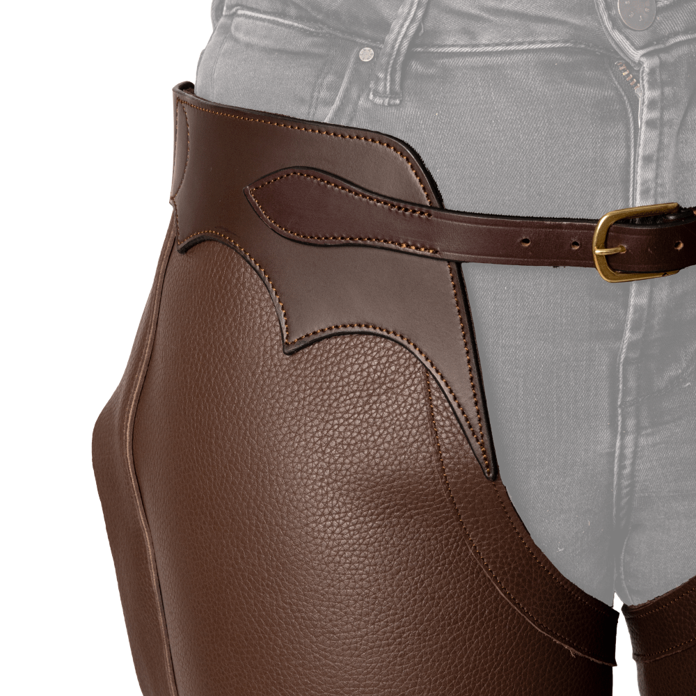 Mini-chaps d'équitation en cuir Dy'on