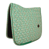 Tapis de Selle Velvet Pied-de-Poule Dressage Kentucky - Vert clair / colourful
