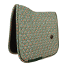 Tapis de Selle Velvet Pied-de-Poule Dressage Kentucky - Vert foncé / colourful