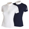 Polo de concours Tattini femme inserts microperforés - Blanc