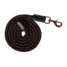 Longe Rosegold Glamour Style avec mousqueton HKM - Marron / or rose