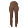 Pantalon HKM Lia taille haute fond 1/1 en silicone - Marron