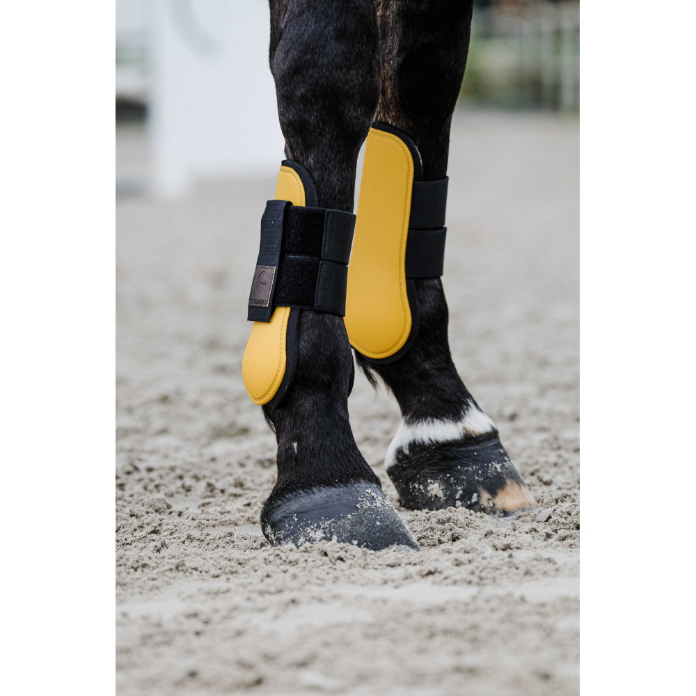 Guêtres équitation ouvertes Cheval et Poney - 500 jump noires x2 pour les clubs et collectivités | Decathlon Pro