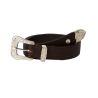 Ceinture western Horze Blaze cuir - Marron