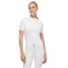Polo de concours Selma Tommy Hilfiger Equestrian manches courtes femme - Blanc optique