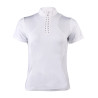 Polo de concours HKM Glam manches courtes femme - Blanc