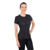 T-Shirt HKM Sporty Mesh femme manches courtes - Noir