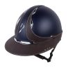 Casque Antares Origin Galaxy visière Eclipse Swarovski - Bleu / cuir marron