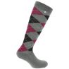 Chaussettes Equithème Argyle femme - Gris / bordeaux