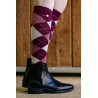 Chaussettes Equithème Argyle femme - Prune / lilas