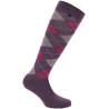 Chaussettes Equithème Argyle femme - Mauve / prune